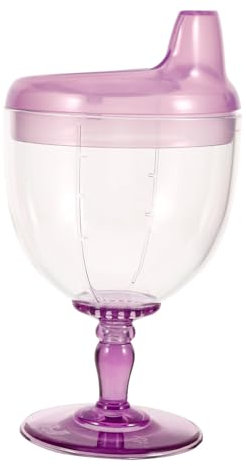 Vaguelly Plastic Goblet Sippy Cup 6Oz Unbreakable Training Cup for Toddlers with Handle Spill-Proof Children S Juice Milk Water for Independent Drinking