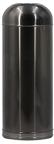 SYJKOO Poubelle Poubelle En Acier Inoxydable, Poubelle Ronde Étape Poubelle, 5.5Gal / 25L, Poubelle Intérieur Extérieur Poubelle Cuisine Salle Den Poubelle (Or Noir)/Or Noir