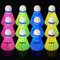 12 Pieces LED Federbälle,LED Badminton Bälle,4 Farben LED-Licht Federballs,Leuchtende Federbälle für Nacht,Badminton Federbälle,LED Leuchten Badminton,LED Federballs für In-, Outdoor Sportsaktivitäten