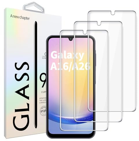 NEWSONA [Lot de 3 Verre Trempé pour Samsung Galaxy A17 / A16 / A26 5G | Film Protection Haute Transparence,[Anti-Rayures], [Sans Bulles], [Installation Facile], Ultra Résistant Dureté 9H Glass