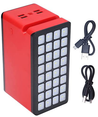 Fast Lading Power Bank, 32LED Solar Power Bank 100000MAH Tragbares Telefonladegerät mit 4USB Port 3 Lichtmodi für Campingfischen für Outdoor -Aktivitäten Geeignet