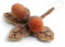 Gry & SIF Filzanhänger, Herbstdeko, Eicheln mit Blättern, Rostrot, Handgefertigt in Nepal, ca. 9 x4 cm