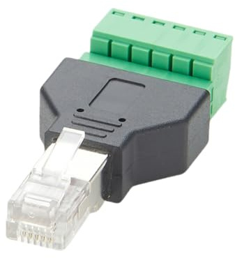 RJ12 6P6C maschio a 6 poli, adattatore modulare RJ11/RJ12, senza saldatura, per cavi auricolari Cat3 (1 pezzo)