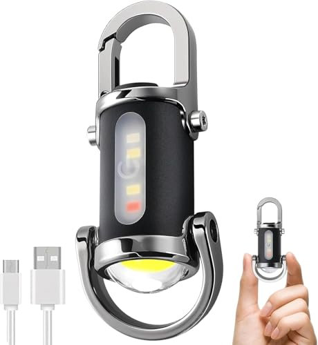 ByteCraft Keychain Flashlight, 2 in 1 Flashlight and Power Bank, Mini Keychain Flashlight, 1200lm Super Bright Mini Keychains Flashlights Waterproof, for Camping, RV (Regular)