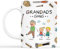 Personal Chic Custom Mug Name - Grandad's Gang Crayon with Kids - Personalised dad Gifts, Grandad Personalised Gifts, New dad Gifts, Grandad Mug (2 Kids)