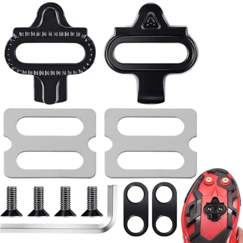 Fahrrad Cleats mit rutschfesten Cleat Plates, Kompatibel mit Shiman MTB SPD Pedalen SPD Cleats Set für Mountainbike- und Indoor-Cycling-Schuhe
