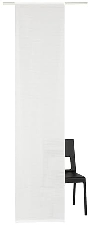 BB-Toy-Trades Schiebevorhang Vorhang Gardine Fensterschal Flächenvorhang Schiebegardine in Wollweiss 1 Stück BxH: 57 x 145 cm