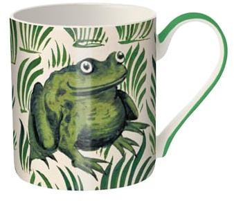 Museums & Galleries Fine Bone China Mug - Stylish 'Stork and Frog' Design by William De Morgan - V&A Collection Tea and Coffee Mug - Premium Quality Gift for The Home and Kitchen