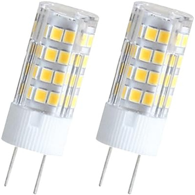 DLEDMOP 2PCS G8 Bombilla LED 5W AC 220V G8 Base Bi-Pin Blanco Cálido 2700K para Lámpara de Escritorio Candelabro Luz Iluminación de Paisaje (5W/Blanco Cálido)