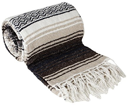 Canyon Creek Authentic Mexican Yoga Falsa Blanket (Light Brown)