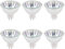 Pack de 6 bombillas mr16 50w gu5.3 12v,ojos de buey de bajo consumo, focos interior de larga vida, estándar casquillo gu5.3, Luz Blanca Cálida 2700K, 510 Lúmenes，por brightfour