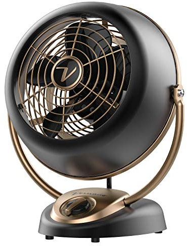 Vornado VFAN Alchemy Vintage Fan | Retro Metal Air Circulator for Cooling & Decor | 5 Speeds, Adjustable Tilt | Gunmetal