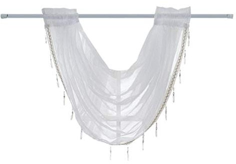 VOSAREA Fensterabschirmung vorhängeschloss Fenstervorhänge Küchengardinen Küchenfenster Volants Badezimmer Volants Chiffonvorhänge weiße Vorhänge Vorhang Fenstertüll fertiges Produkt Voile