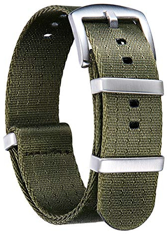 BINLUN Nylon Uhrenarmbänder Dick Premium Ballistic Multicolor Ersatzuhrenarmbänder mit Schwarz/Silbe Edelstahlschnalle für Männer Frauen 18mm 20mm 22mm 24mm (Upgrade Design Version)
