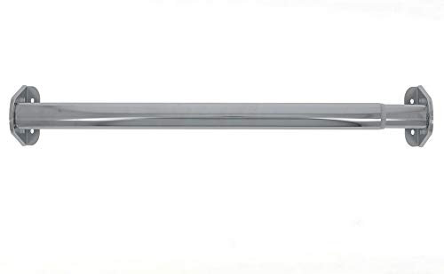 MadeInNature Ausziehbare Kleiderstange, Durchmesser 22 - 25 mm, für Kleiderschrank, inklusive Schrauben, einfache Montage, Wand- oder Deckenmontage, Chrom, 75 x 120 cm