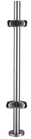Panana Stainless Steel Balustrade Posts 900mm High Corner Post with Glass Clamps and Rubbers Staircase Grade 304 Landing Baluster,Corner Post