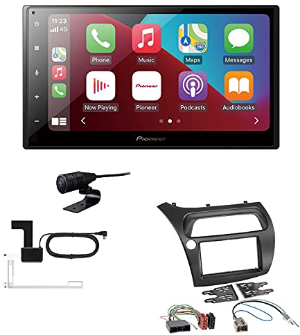 Pioneer SPH-DA160DAB 2-DIN Autoradio CarPlay Android Auto Bluetooth DAB USB passend für Honda Civic VIII 2006-2012 schwarz