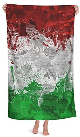 FFLSDR Strandtuch Italien Italienisch Italia Emblem Mikrofaser Großes Badetuch für Erwachsene Saugfähig Schnelltrocknende Stranddecke 80X130CM