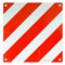 Pannello 50x50cm in alluminio piano retroriflettente per Autoveicoli CARICHI SPORGENTI classe 2 omologato