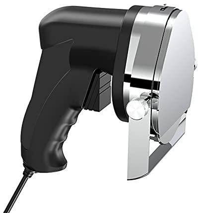 Irishom Elektrische Dönermesser Kebabschneider Gyrosmesser mit Netzbetrieb 80W, Verstellbare Schnittstärke