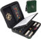 ENHANCE RPG-Organizer-Etui, Sammleredition – DND-Ordner mit integriertem Charakterbogenhalter, Würfelrollbereich, herausnehmbarer Stifttasche, Miniatur-Schaumstoffablage (Drachen Grün)