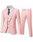 Hihawk Costume 3 pièces pour homme avec tissu extensible, coupe ajustée, ensemble blazer à un bouton, veste, gilet et pantalon avec cravate, rose clair, Taille 3XL