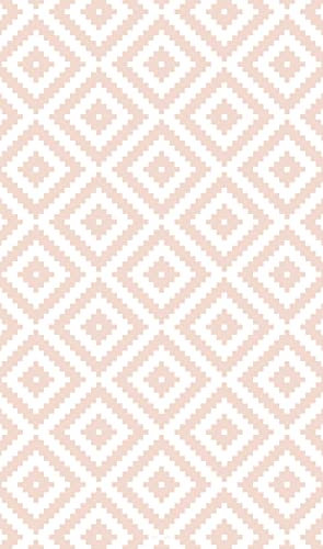 DobleUve Estudio Alfombra Vinílica Geométrica 07 | Color Rosa | 65x140 cm | Alfombra Cocina Lavable Antideslizante | Alfombra Vinilica | Suelo Vinílico | Alfombra Vinilo Salón