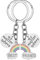 FRIUSATE Best Friends Keyring No Matter Where, 2 Pcs Rainbow Keychain Friendship Gifts for Girls, Best Relationship Key Ring Friend Stitching Rainbow Pendant BFF Gift