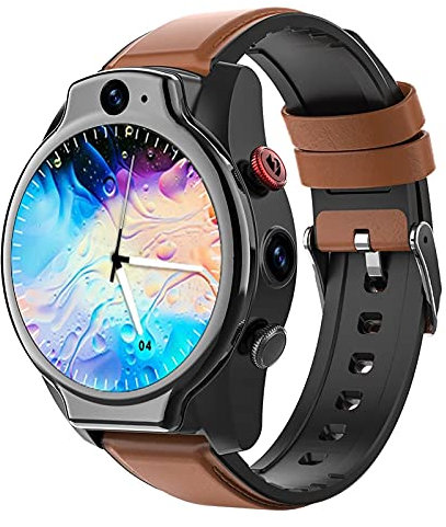QESTO Smart Watch 4G SIM Card Android 10 Face ID 4G 64G 5ATM Waterproof 1100 Mah Battery Dual Camera GPS Smartwatch for Android IOS