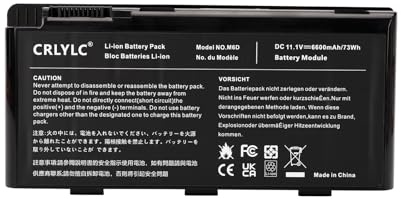 CRLYLC 6600mAh BTY-M6D Laptop Akku für Medion Erazer X6811 X6812 X6813 X6817 X6819 X6821 X6823 X6825 X7813 X7815 X7817 X7819 X7821 X7825 X7826 X7827 X7829 X7831 X7833 X7835 MSI GT70 GT60 E6603 Battery