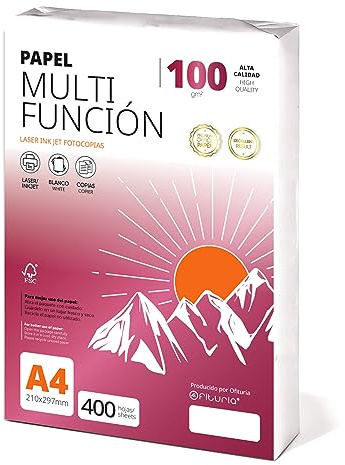 Ofituria Kopierpapier, DIN A4, 100 g/m2, 400 Blatt, Mehrzweckpapier für Laser- und Tintenstrahldrucker, Kopierer, Bürobedarf, Schulbedarf, Packung zu 400 Blatt, 100 g