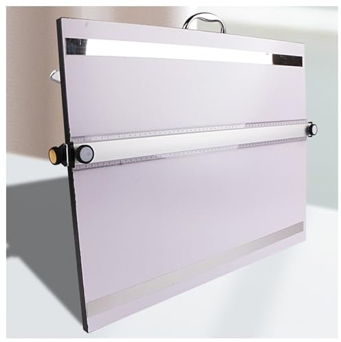 MKYOKO A2 Zeichentisch: Magnetische leicht verstellbare Zeichentafel mit parallelem Lineal und ergonomischem Tragegriff für Studenten