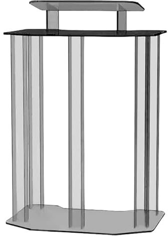 PZEOB Professionelle Podiums-Podiums-Rednerpulte aus klarem Acryl, Deluxe-Rundum-Kanzeln, neigbarer Tisch, Podiumsständer, abnehmbares Rednerpult