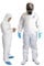 SupremeTTF Pack of 5 - Disposable Work Overall with Hood, Chemical Protection Type 5/6, Waterproof Coverall Suit, Industrial Safety Workwear, Men Women (XL)