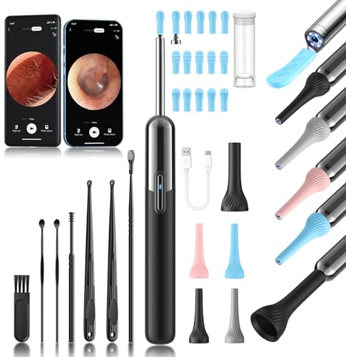 Yorsfun 3 in 1 Ear Wax Removal Tool Camera, Ear Cleaner with 1080P Otoscope