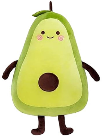 Bukezudang Avocado Kissen Kuscheltier, 35 cm Avocado Plüschtier, Gefüllte Avocados Plüsch Puppe, Avocados Cushion Toy, Fluffy Stuffies, Umarmungskissen Stofftiere für Kinder
