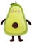 Bukezudang Avocado Kissen Kuscheltier, 35 cm Avocado Plüschtier, Gefüllte Avocados Plüsch Puppe, Avocados Cushion Toy, Fluffy Stuffies, Umarmungskissen Stofftiere für Kinder