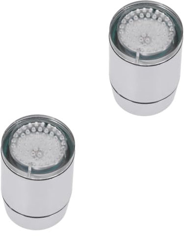 Uonlytech Llave De Paso 2 Piezas 7 Grifo De Luz Led Grifo De Fregadero De Montaje En Cubierta Grifo De Lavabo Grifo Del Hotel Estrella Grifo Que Parpadea Rápidamente Cuenca Luz Del Grifo