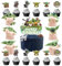31 Stück Kindergeburtstag Kuchendeko, 6 Cartoon Minifiguren mit 25 Cake Topper, Geburtstag Tortenfigur, Kuchendekoration für Jungen Geburtstag Tortendekoration