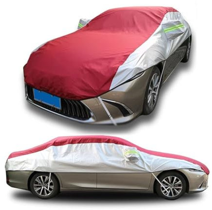 Halbgarage für Citroen C1,atmungsaktiv,wasserdicht,halbgarage für die ganze Saison,Winddicht,staubdicht,UV-beständig,schützt Ihre Windschutzscheibe und Ihr Dach