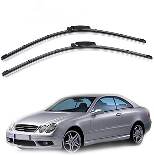 2-teiliges Scheibenwischerblatt-Set für die Frontscheibe, für Mercedes-Benz CLK-Klasse W209 C209 2002 2003 2004 2005 2006 2007 2008 2009, Scheibenwischer 22+22