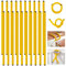 Ninehaoou 20 Pcs 17 Inch EVA Foam Twist Rubber Ties Reusable Bendable Cable Tie Straps Flexible Heavy Duty Twisty Ties for Organizing Cords Bundling (Yellow)