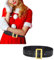 SUNTRADE Weihnachten Santa Gürtel für Erwachsene, schwarzer Piratengürtel Santa Claus Gürtel für Cosplay Novelty Kostüm