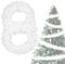 Lametta Weihnachtsbaum Weiß 4X 3M Girlande Weihnachten - Weihnachtsgirlanden Glänzend Lametta Girlande Ø 9 cm,Tannengirlande Weihnachtsbaumschmuck Weiß Christbaumschmuck Girlande Deko