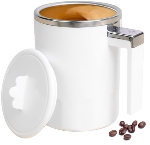 Bouncy Self Stirring Mug, 360ML Self Stirring Coffee Mug Magnetic Stirring Mug Electric Magnetic Stirring Coffee Mug Electric Mixing Cup Suitable for Coffee/Milk/Hot Chocolate