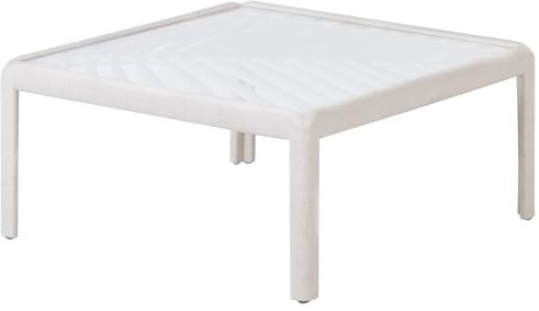 Beliani Garten Beistelltisch Kunststoff-Gestell beige 69x69 cm Outdoor & Indoor Ferretti
