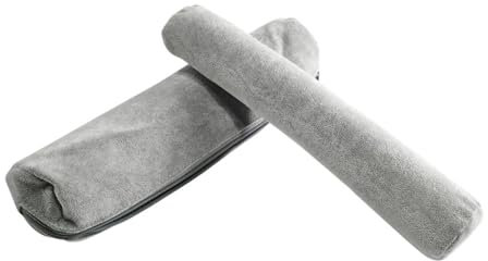 SCIKHEFT Tasche für Armband/Armreif, Uhren, Reise, Schmuck-Organizer, schwarzer grauer Samt, tragbare Reißverschlusstasche mit herausnehmbarem Rolleneinsatz für Standardgröße 31,8 cm B x 7,1 cm