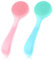 2 spazzole per il viso in silicone, colorate per la cura della pelle, peeling, spazzola per la pulizia del viso, spazzola manuale per la pulizia del viso, con manico per punti neri, residui di trucco