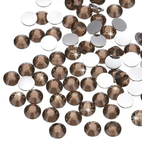 sourcing map Strasssteine SS16, Kunstharz, flache Rückseite, 4 mm, nicht Hotfix, für Bastelarbeiten, Becher, Kleidung, Make-up, Nagelkunst, Dunkelbraun, 16000 Stück