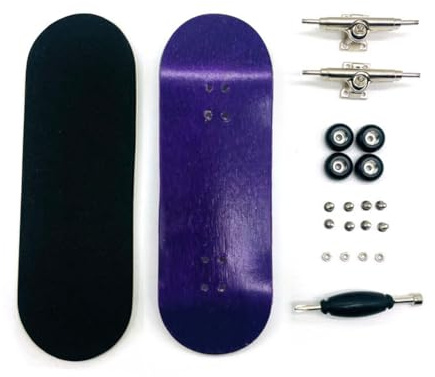 Breeshy Finger Skateboard Board Breite 32mm Profi Maple Fingertip Skateboard Double Rocker Mini Skateboard Lila